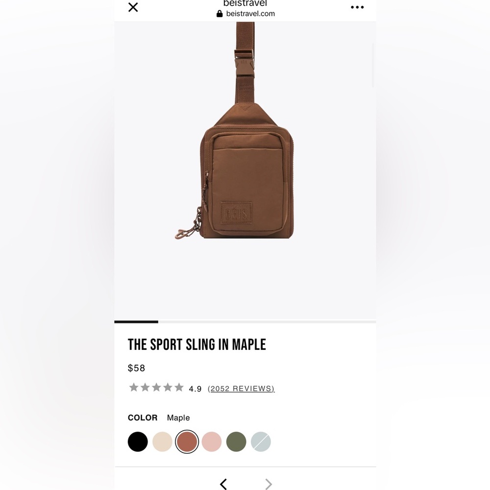 BEIS Sport Sling in Maple Brown